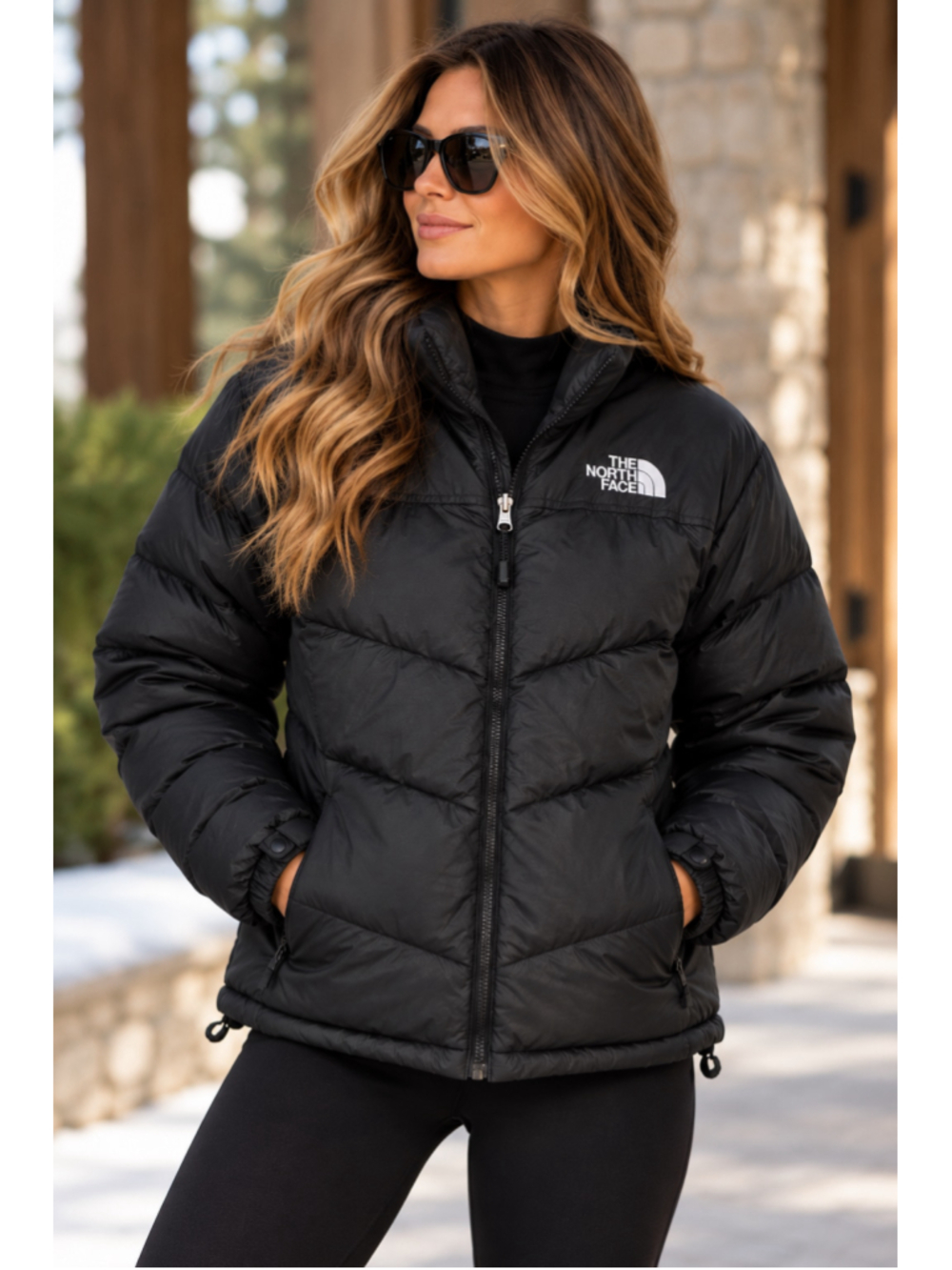 The North Face Women’s Black Puffer Jacket Size Large Full Zip